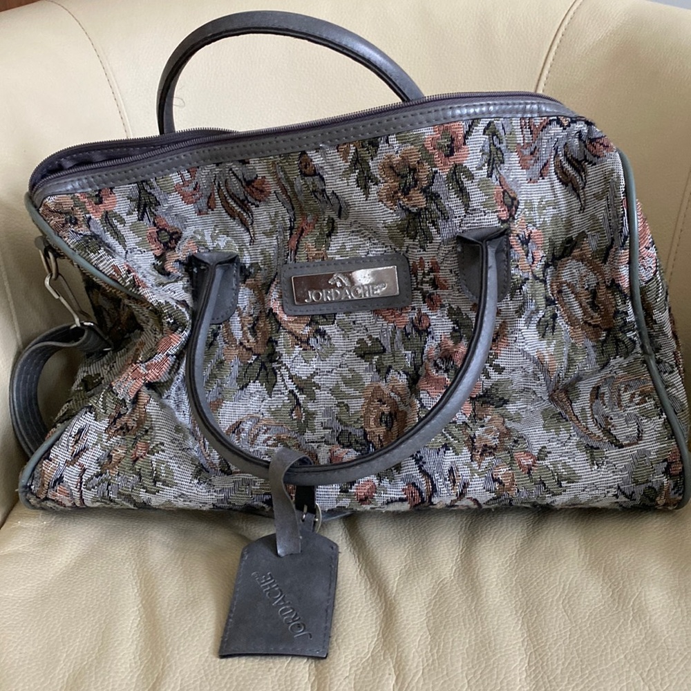 Vintage Floral Print Jordache Tote Bag